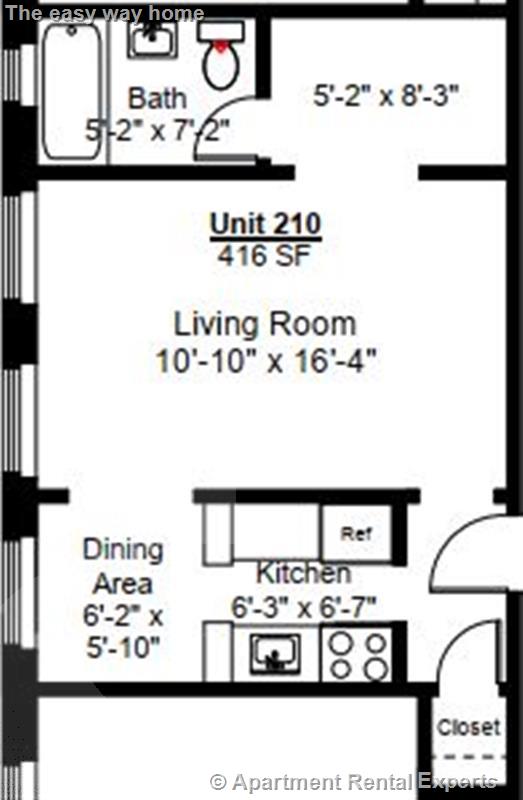 Studio bed, 1 bath apartment for rent at 170 Maple St Unit 210, Malden Center — photo 10 of 11