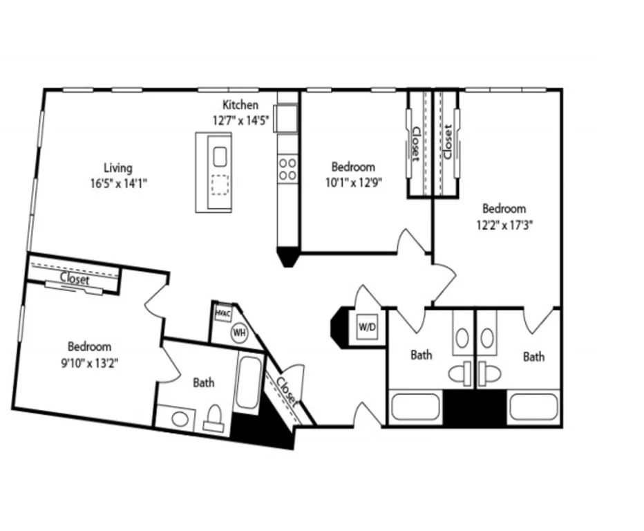3 bed, 3 bath apartment for rent at 171 Washington St Unit 2225, Brighton — photo 1 of 16