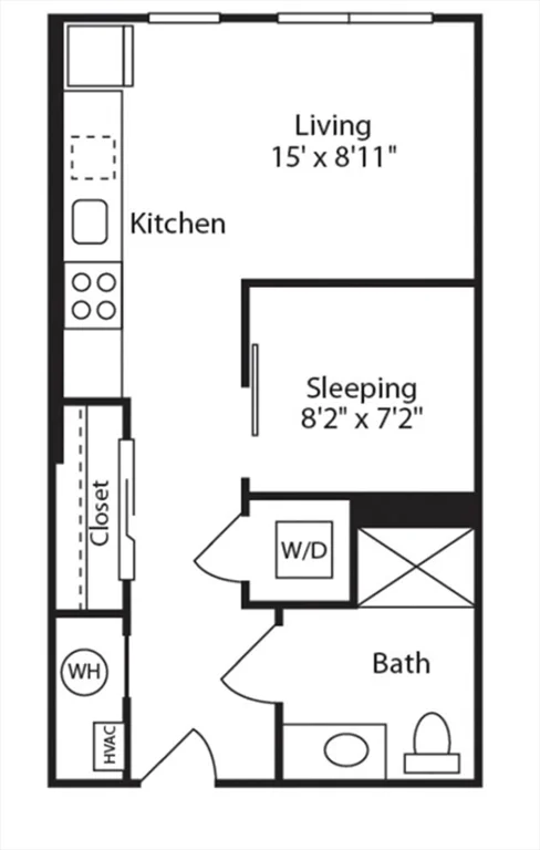 Studio bed, 1 bath apartment for rent at 171 Washington St Unit 2429, Brighton — photo 4 of 16