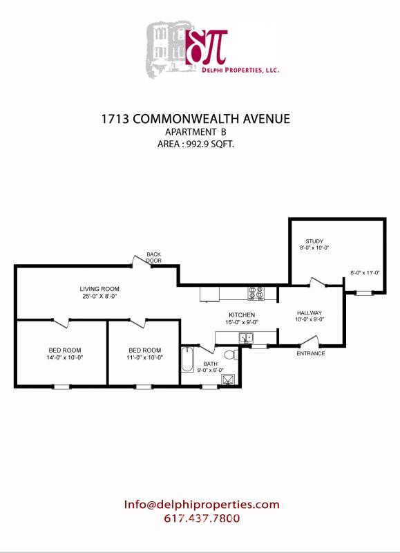 2 bed, 1 bath apartment for rent at 1713 Commonwealth Ave Unit B, Brighton — photo 12 of 12