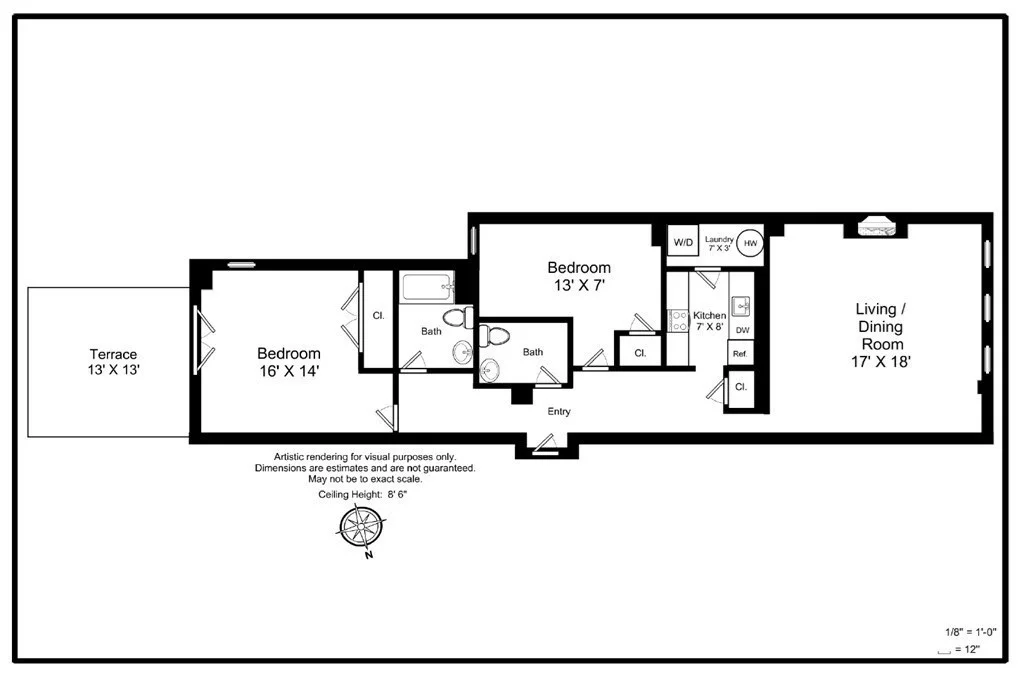 2 bed, 1 bath apartment for rent at 1723 Washington St Unit 311, South End — photo 12 of 12