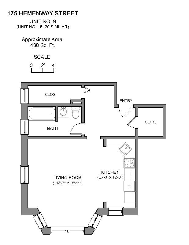 Studio bed, 1 bath apartment for rent at 175 Hemenway St Unit 20, Fenway — photo 8 of 8