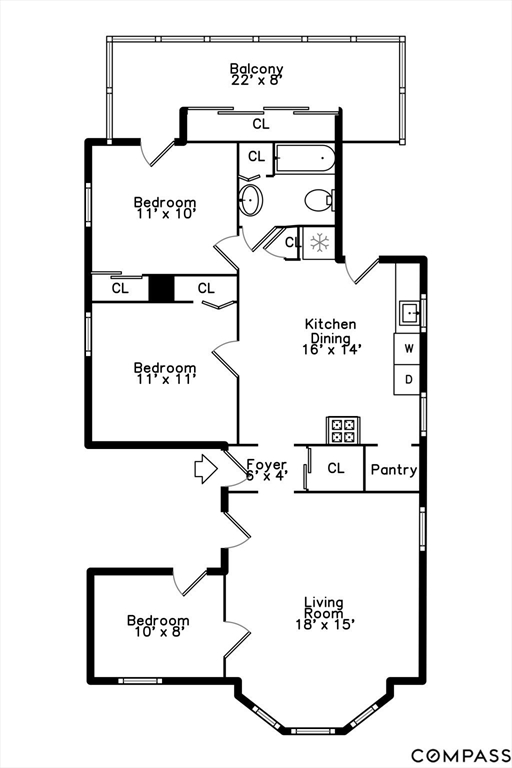 3 bed, 1 bath apartment for rent at 179 High Unit 2, Brookline Hills — photo 16 of 17