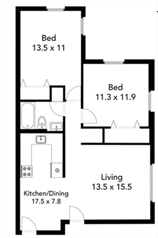 2 bed, 1 bath apartment for rent at 18 Nelson Dr Unit 1E, Randolph — photo 8 of 8