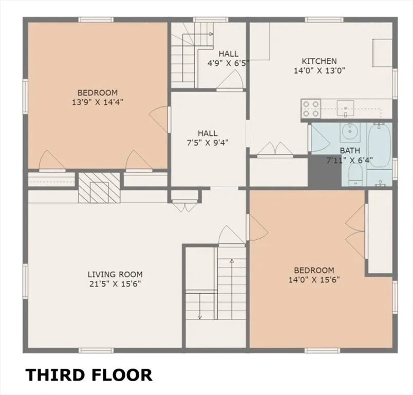 2 bed, 1 bath apartment for rent at 18 Summit Ave Unit 5, Prospect Hill — photo 15 of 15