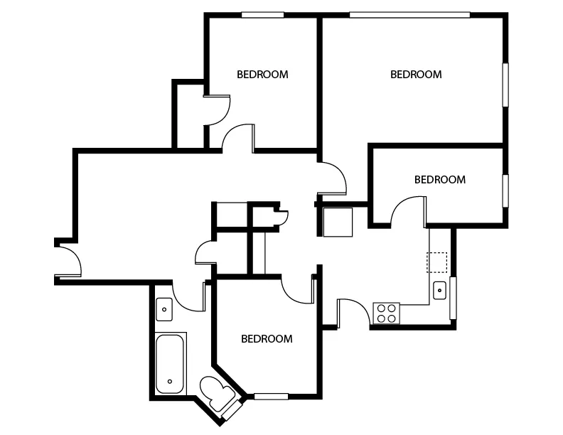 4 bed, 1 bath apartment for rent at 1800 Massachusetts Ave Unit 1800-32, Neighborhood Nine — photo 7 of 8