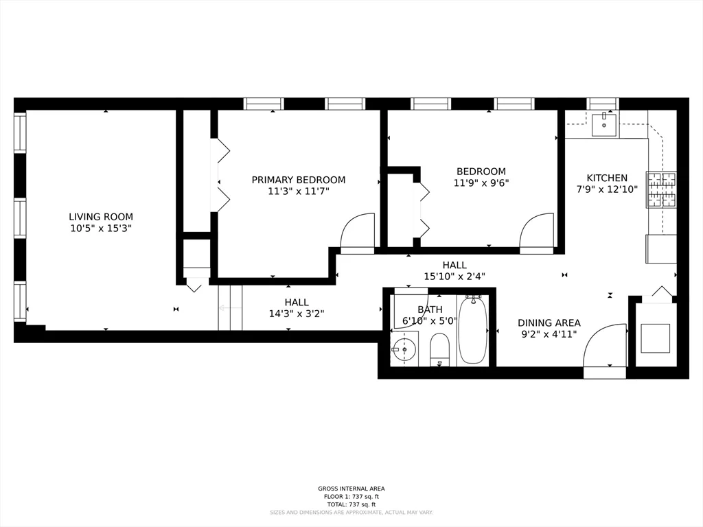 2 bed, 1 bath apartment for rent at 182 Cottage St Unit 101, East Boston — photo 21 of 21