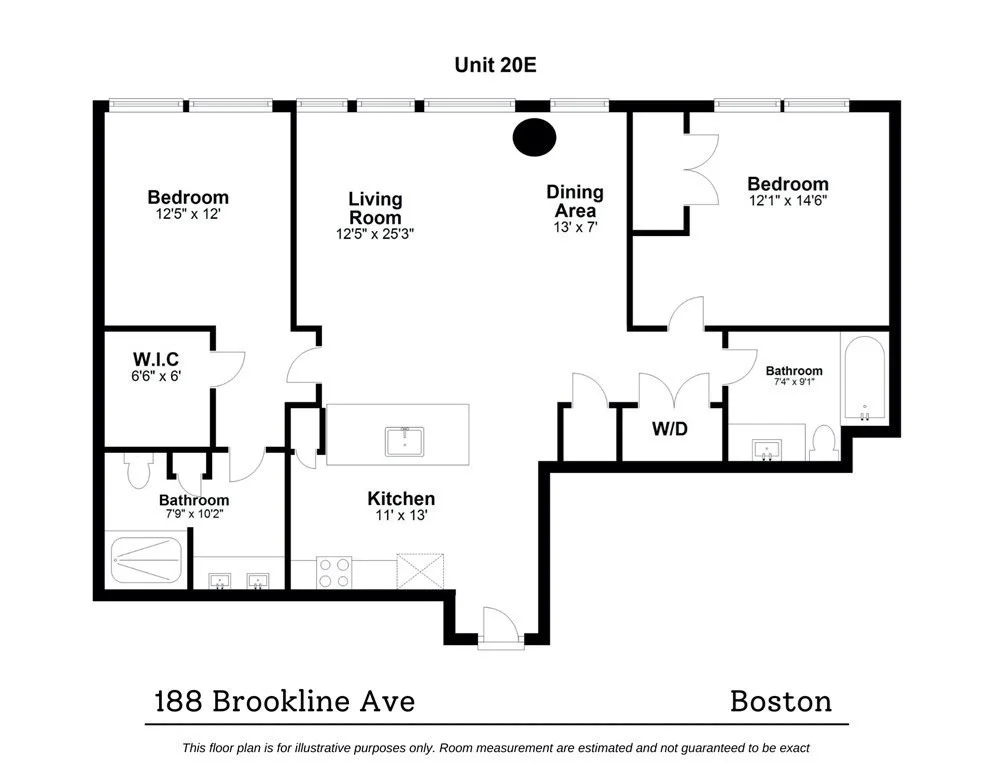 2 bed, 2 bath apartment for rent at 188 Brookline Ave Unit 20E, Fenway — photo 33 of 33