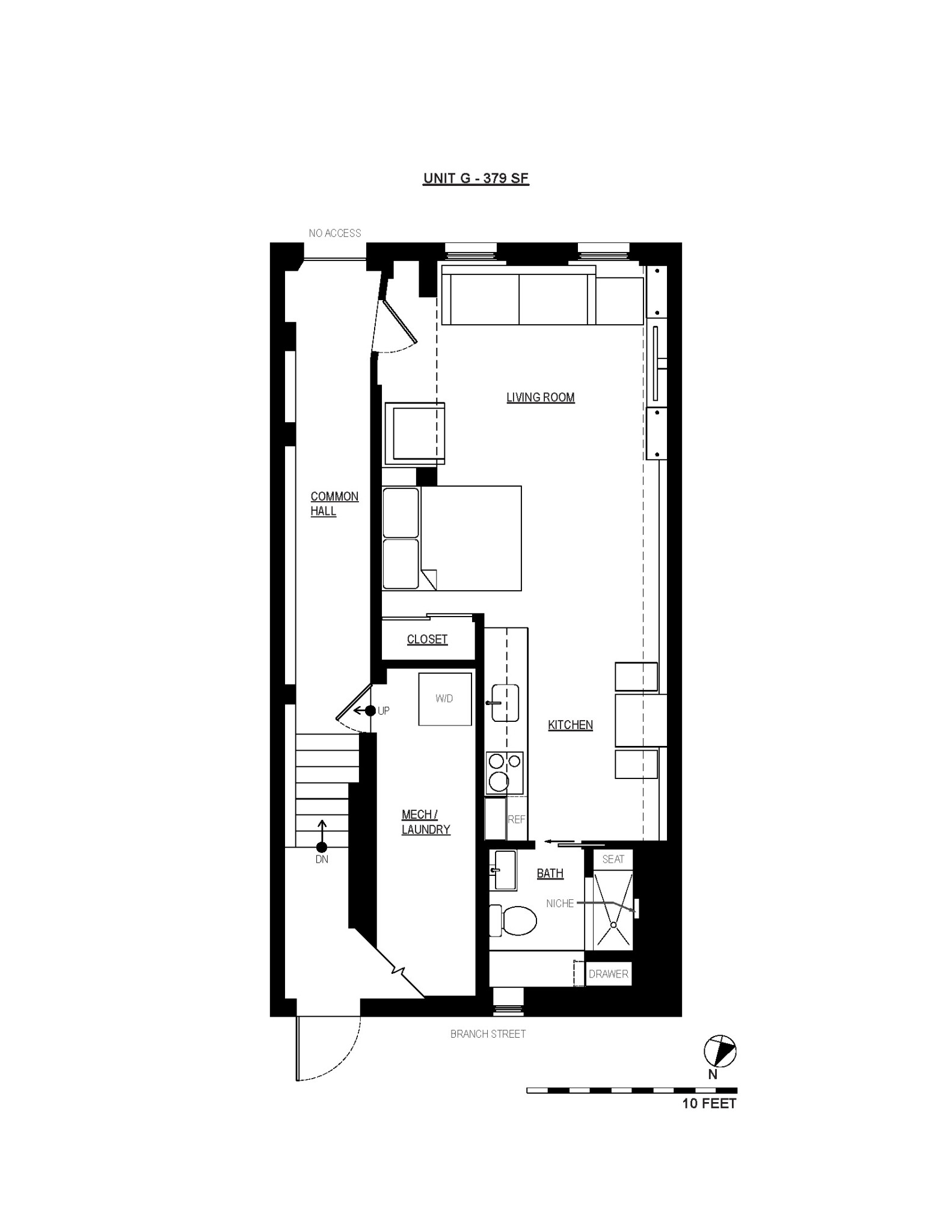 Studio bed, 1 bath apartment for rent at 19 Branch St Unit B, Beacon Hill — photo 3 of 16