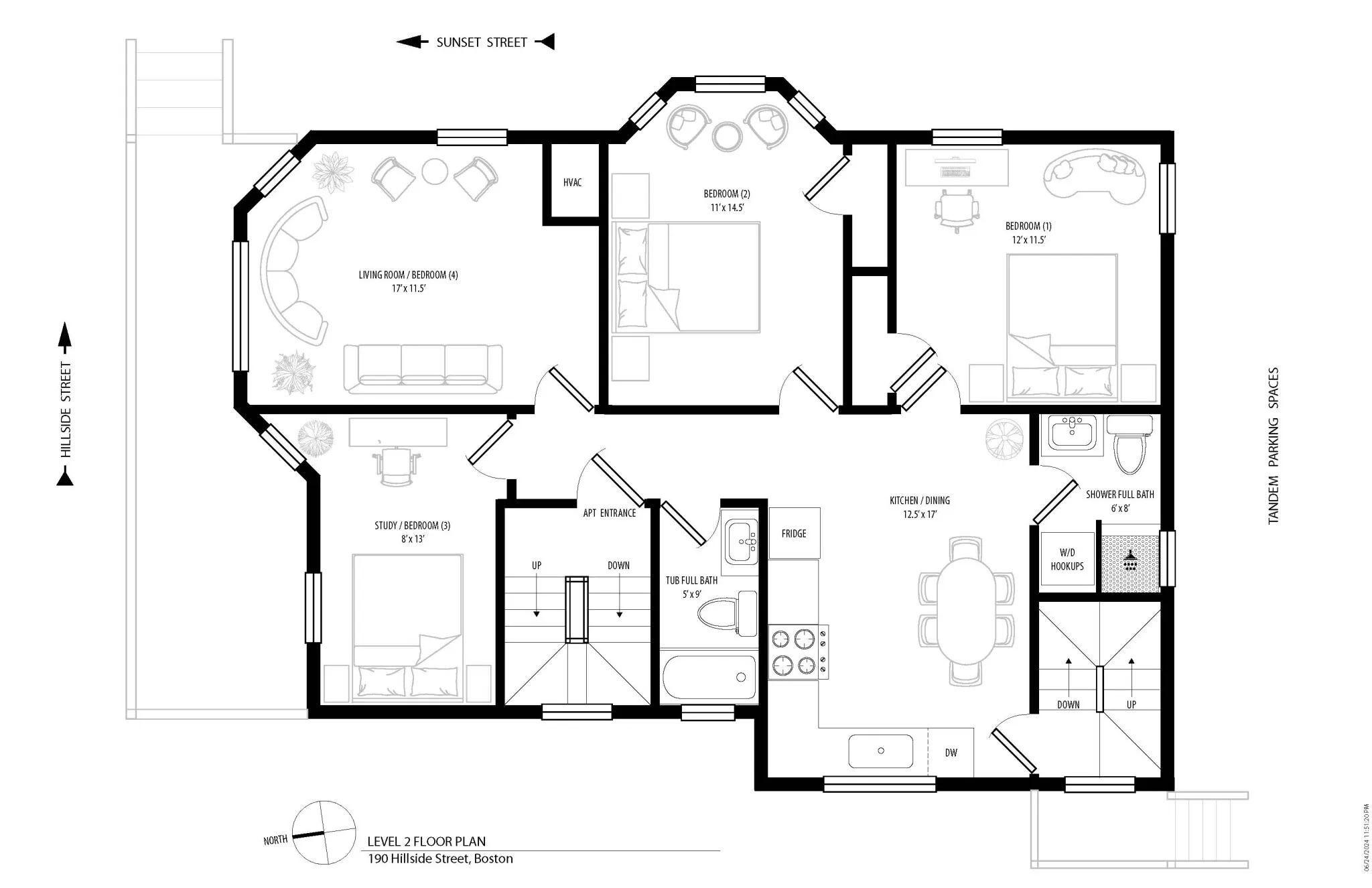 4 bed, 2 bath apartment for rent at 190 Hillside St Unit 2BF, Mission Hill — photo 6 of 25