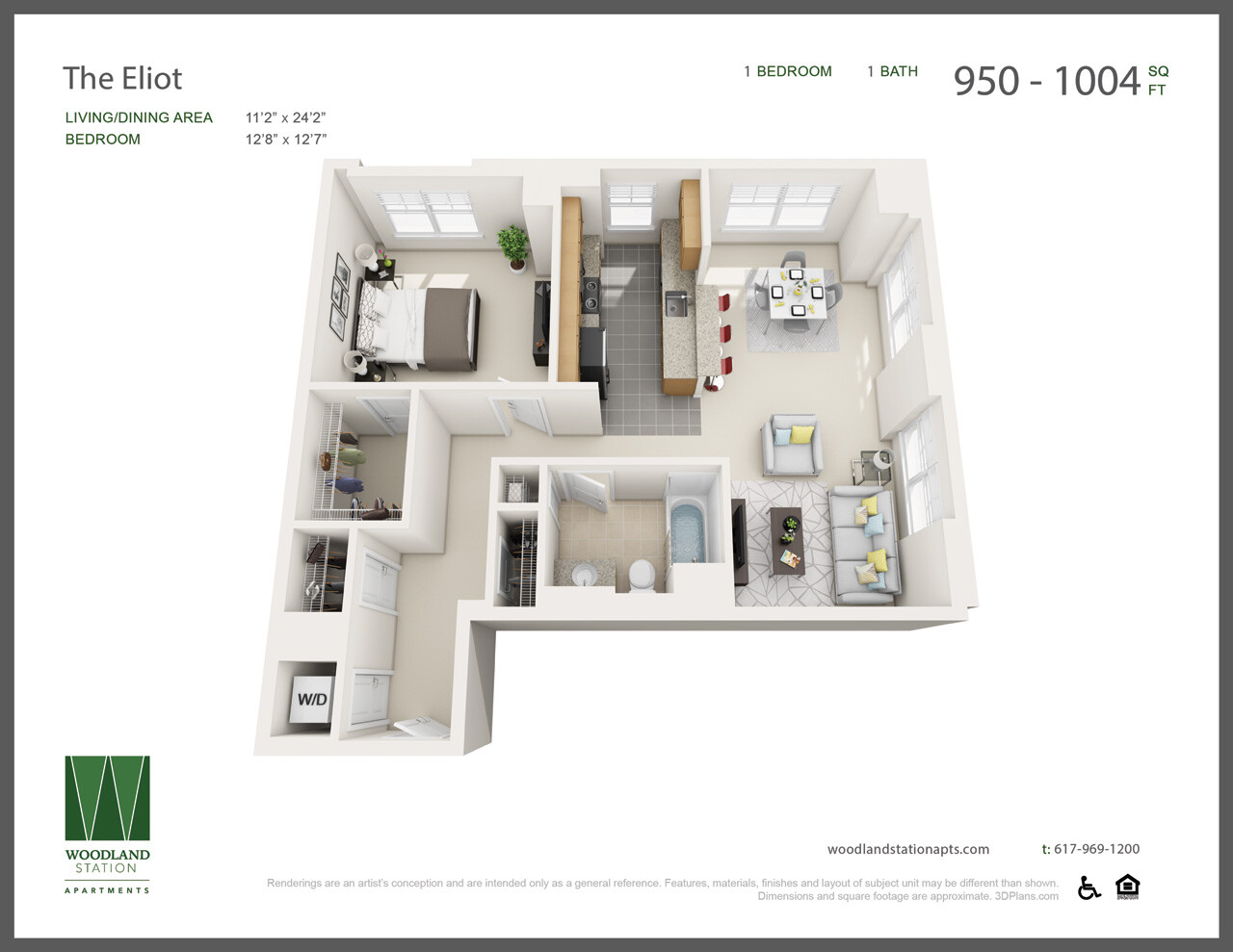 1 bed, 1 bath apartment for rent at 1940 Washington St Unit 113, Auburndale — photo 1 of 3