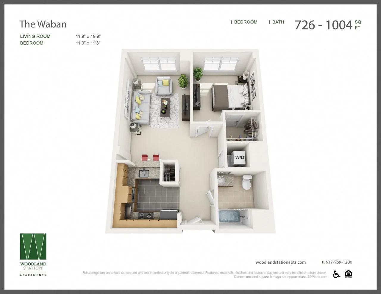 1 bed, 1 bath apartment for rent at 1940 Washington St Unit 309, Auburndale — photo 1 of 3