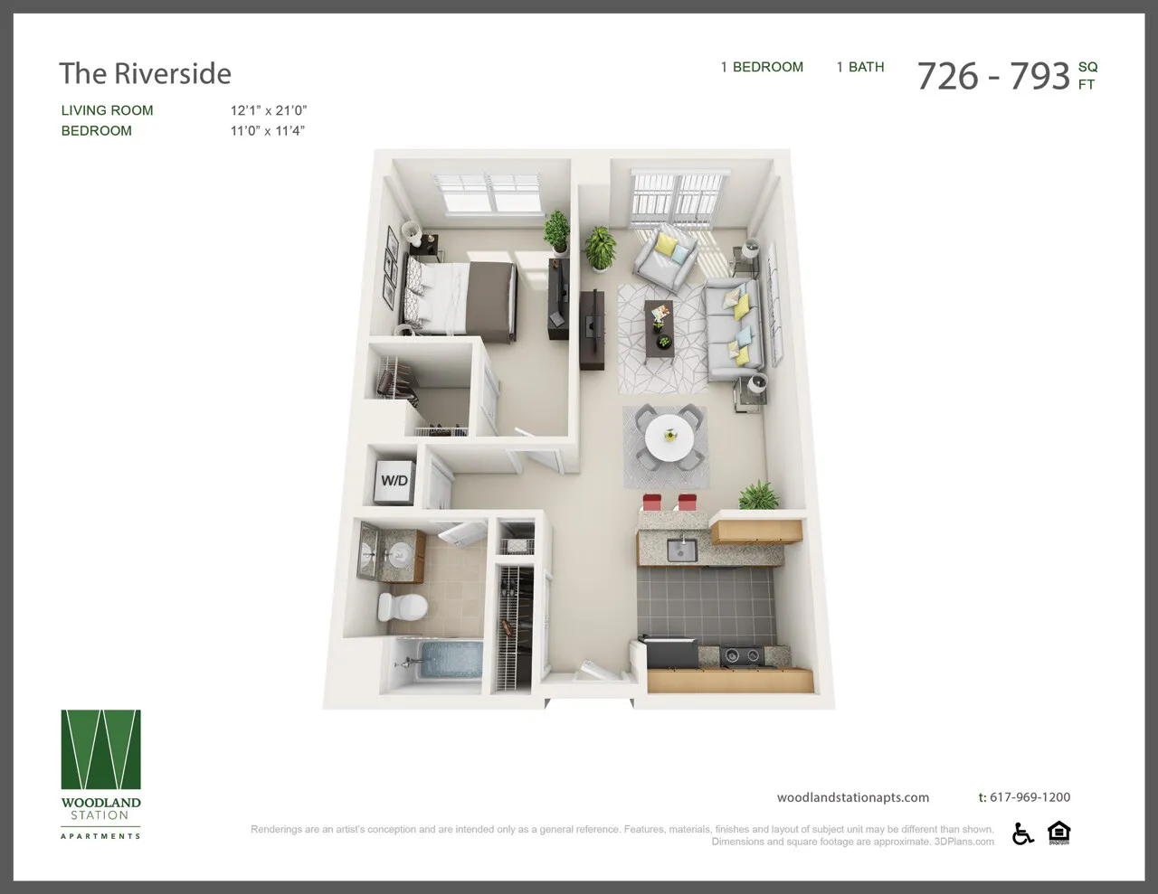 1 bed, 1 bath apartment for rent at 1940 Washington St Unit 426, Auburndale — photo 1 of 3