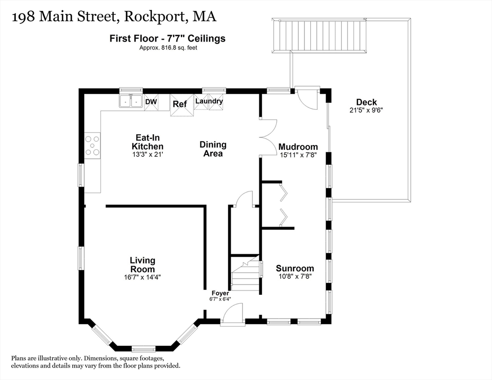 3 bed, 1 bath apartment for rent at 198 Main St Unit 1, Rockport — photo 24 of 25