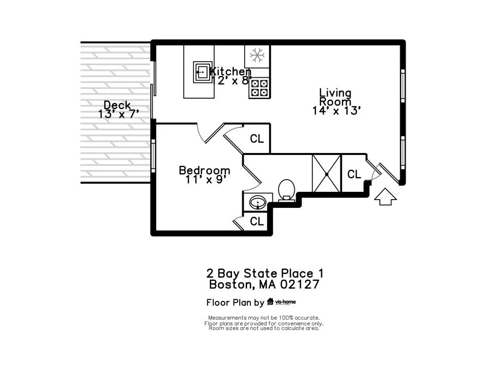 1 bed, 1 bath apartment for rent at 2 Bay State Pl Unit 1, South Boston — photo 12 of 12