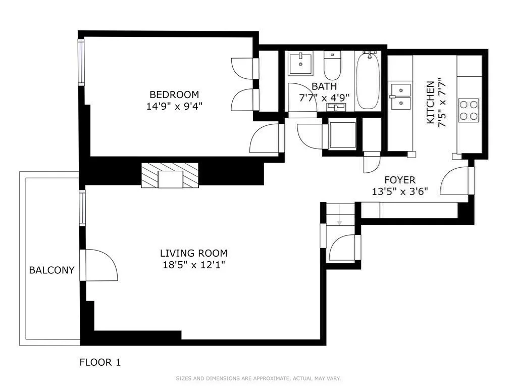 1 bed, 1 bath apartment for rent at 2 Clarendon Unit 606A, Back Bay — photo 15 of 15