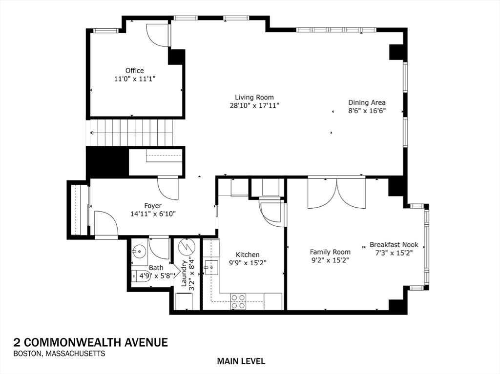 3 bed, 3 bath apartment for rent at 2 Commonwealth Ave Unit 8G, Back Bay — photo 9 of 10