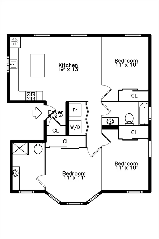 3 bed, 1 bath apartment for rent at 2 French Ter Unit 2, Mission Hill — photo 16 of 22