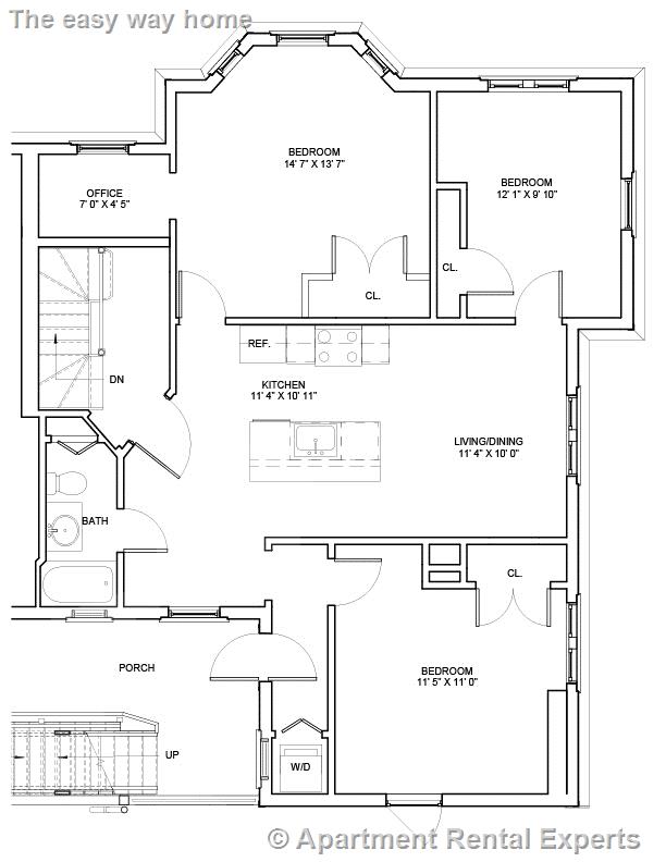 3 bed, 1 bath apartment for rent at 2 Ivaloo St Unit 4-B, Porter Square — photo 7 of 8