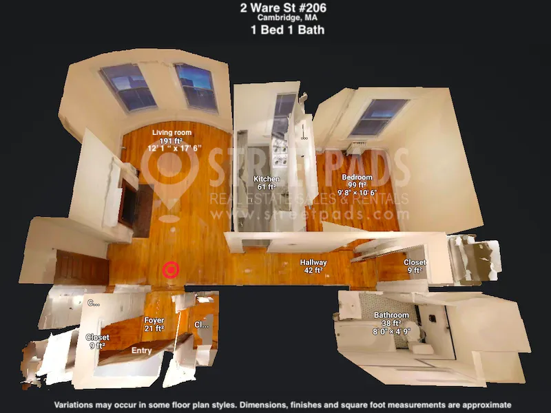1 bed, 1 bath apartment for rent at 2 Ware St Unit 206, Mid Cambridge — photo 1 of 24