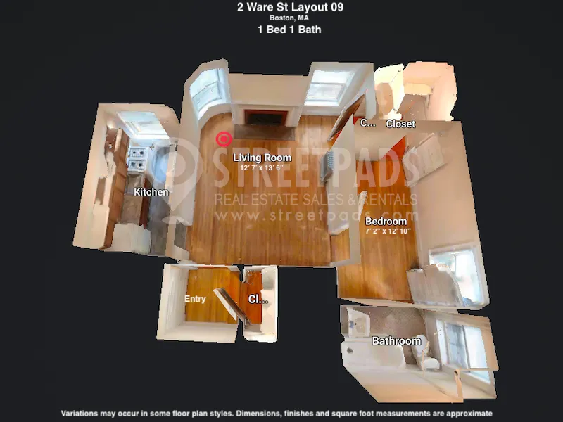 1 bed, 1 bath apartment for rent at 2 Ware St Unit 309, Mid Cambridge