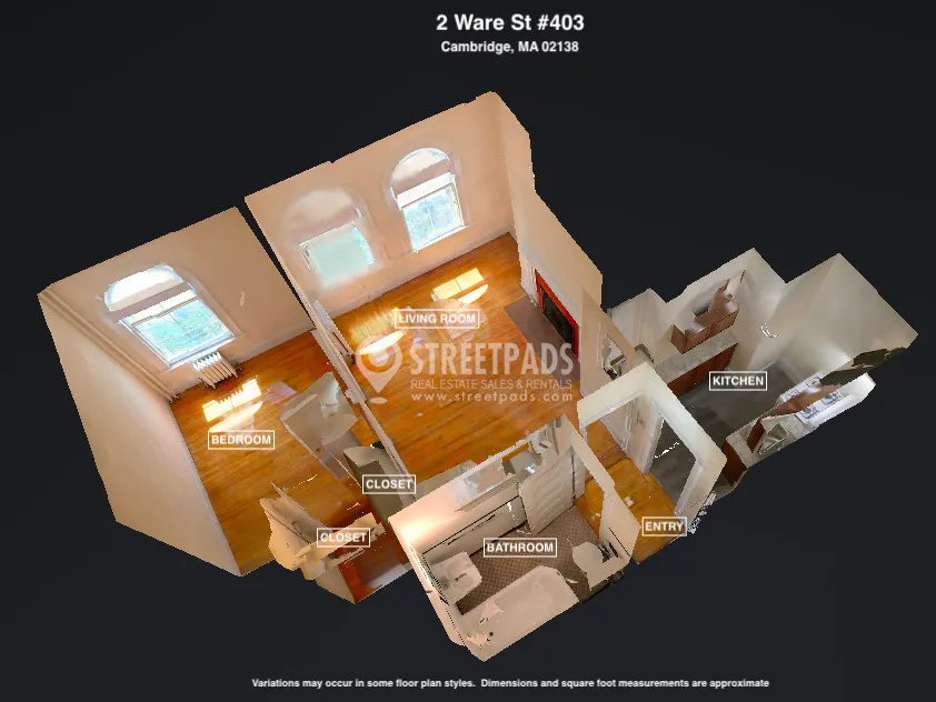 1 bed, 1 bath apartment for rent at 2 Ware St Unit 403, Mid Cambridge
