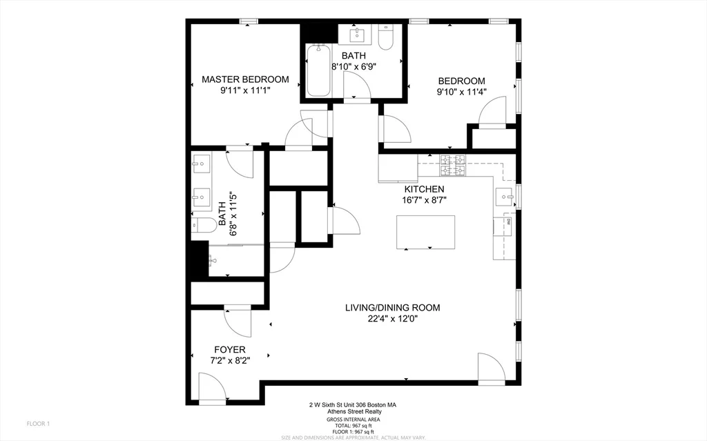 2 bed, 2 bath apartment for rent at 2 West 6th St Unit 306, South Boston — photo 41 of 41