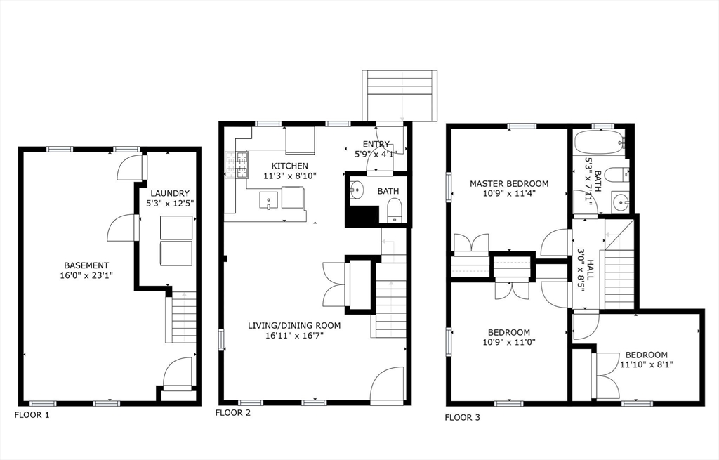 3 bed, 1 bath apartment for rent at 20 Dodge Unit 20, Riverside — photo 11 of 12