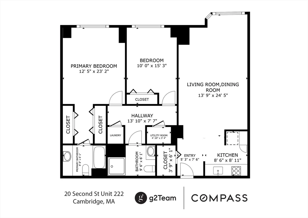 2 bed, 2 bath apartment for rent at 20 Second Unit 222, East Cambridge — photo 38 of 38
