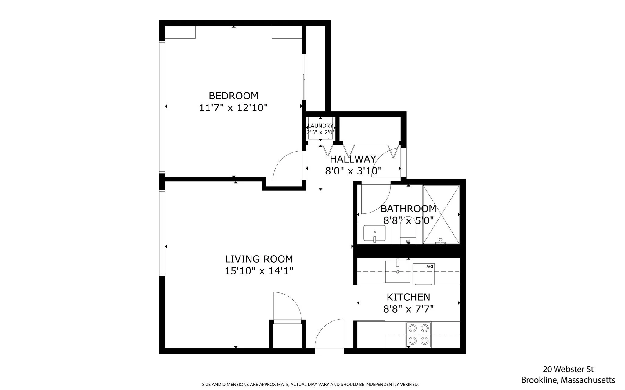 1 bed, 1 bath apartment for rent at 20 Webster St Unit 201, Coolidge Corner — photo 13 of 24