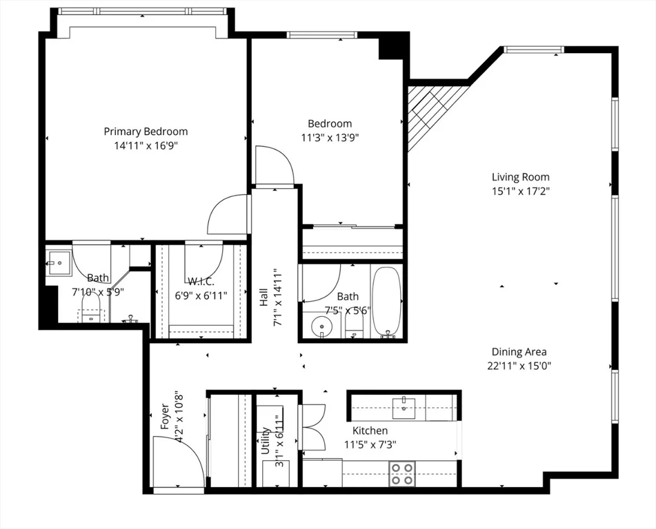 2 bed, 2 bath apartment for rent at 201 Newbury St Unit 405, Back Bay — photo 16 of 16