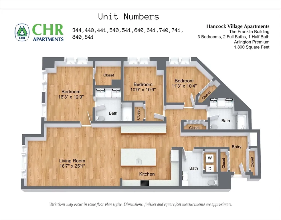 3 bed, 2 bath apartment for rent at 201 Sherman Rd Unit 440, Chestnut Hill — photo 7 of 7