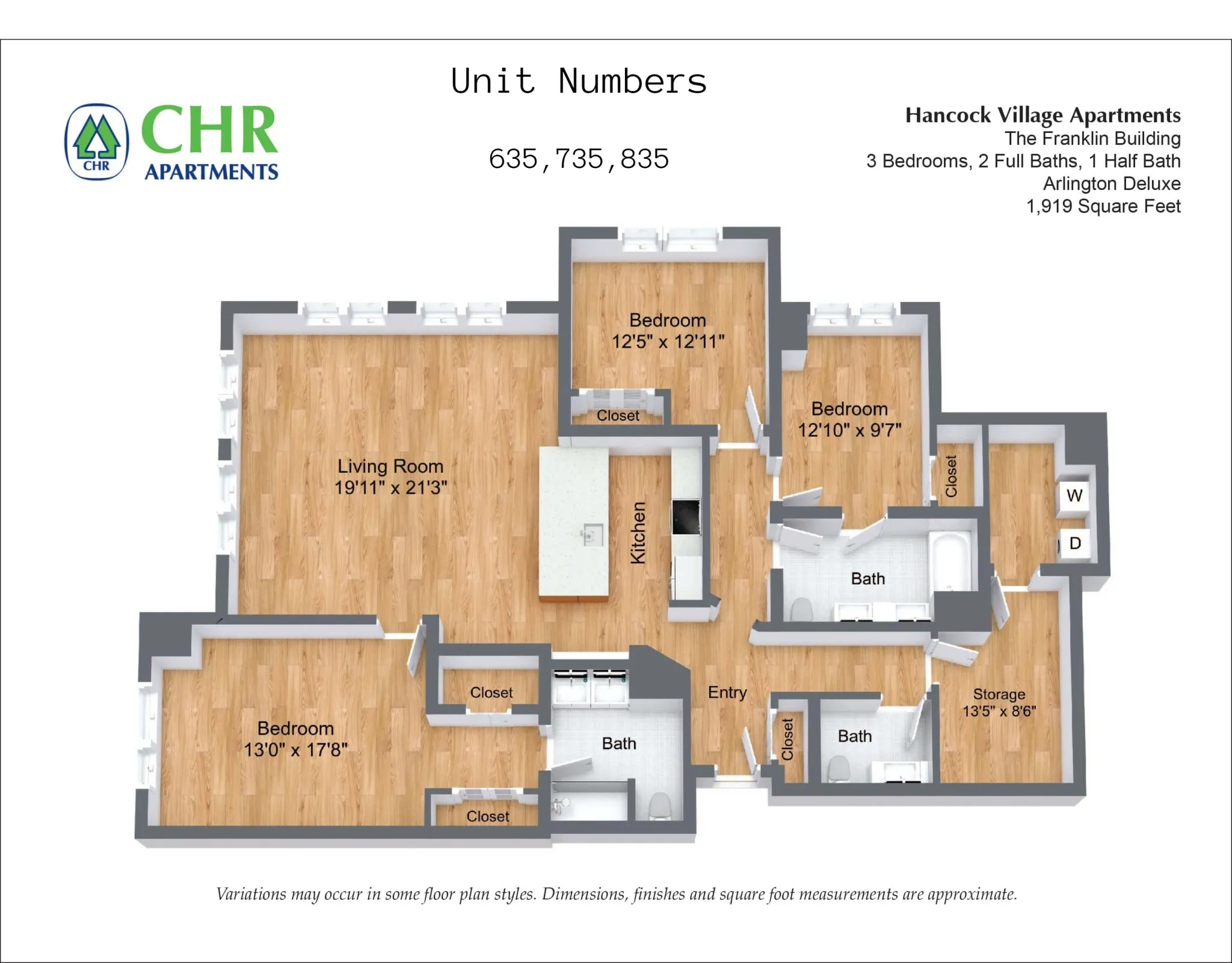 3 bed, 2.5 bath apartment for rent at 201 Sherman Rd Unit F-735, Chestnut Hill — photo 19 of 62