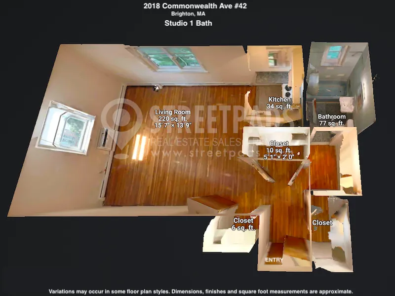 Studio bed, 1 bath apartment for rent at 2018 Commonwealth Ave Unit 42, Brighton — photo 1 of 18