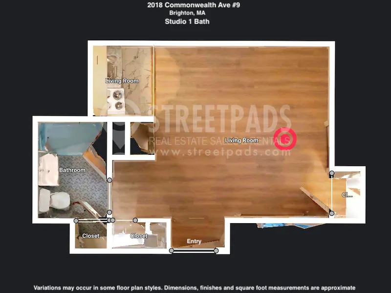 Studio bed, 1 bath apartment for rent at 2018 Commonwealth Ave Unit Unit9, Brighton — photo 12 of 21
