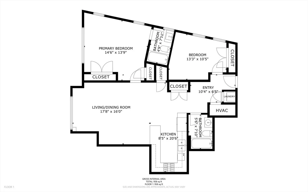 2 bed, 2 bath apartment for rent at 2025 Commonwealth Ave , Unit 2, Brighton — photo 8 of 8