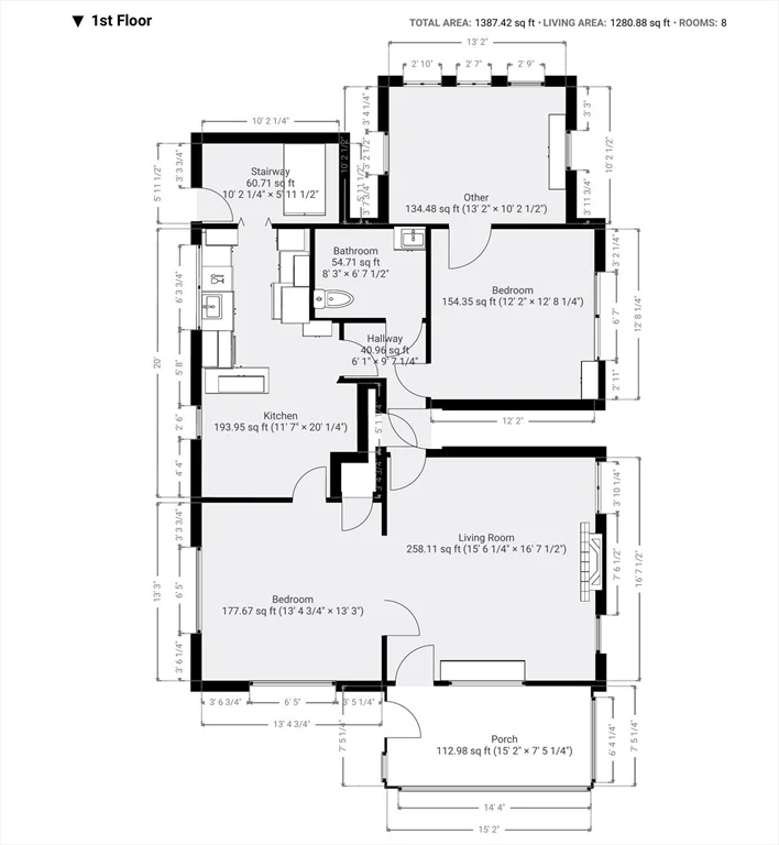 2 bed, 1 bath apartment for rent at 204 Walpole St Unit 1, Norwood — photo 14 of 14