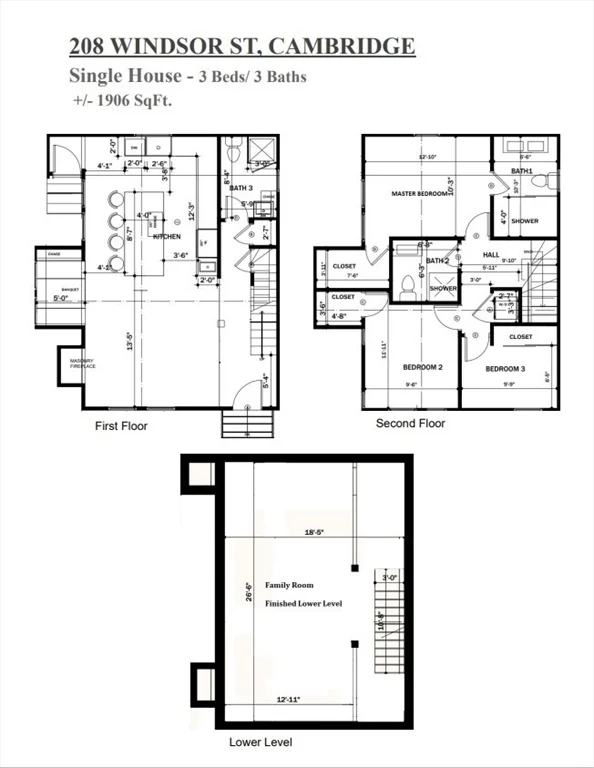 3 bed, 3 bath apartment for rent at 208 Windsor St, Central Square — photo 19 of 22