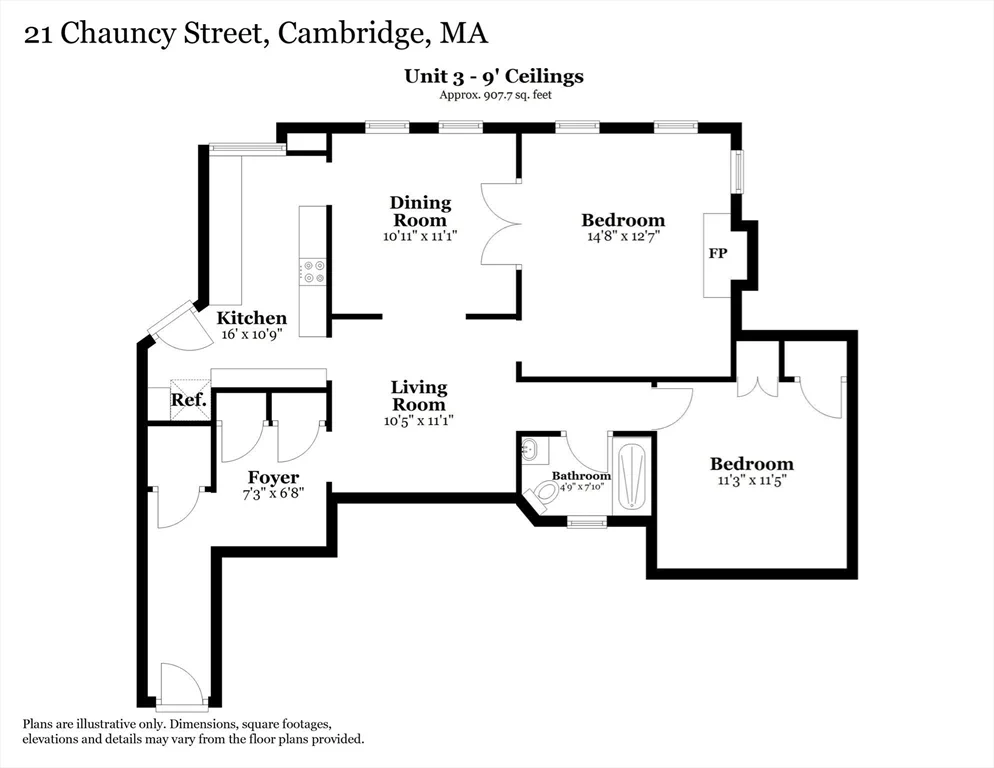2 bed, 1 bath apartment for rent at 21 Chauncy St Unit 3, Neighborhood Nine — photo 23 of 23