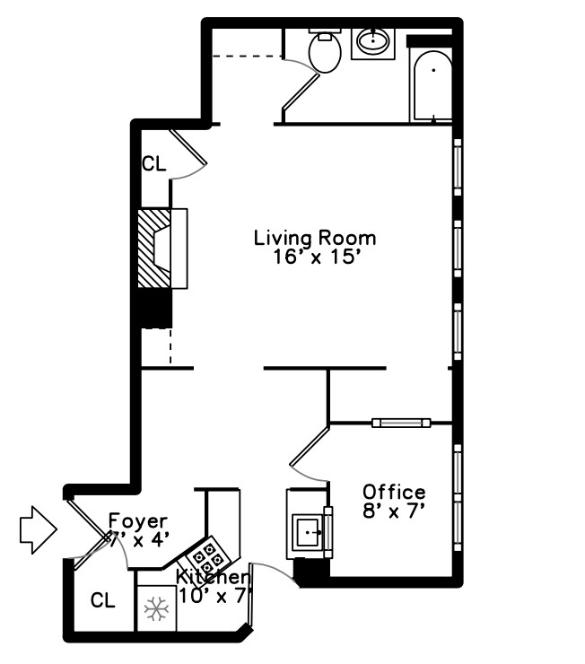 Studio bed, 1 bath apartment for rent at 21 Chauncy St Unit 36, Neighborhood Nine — photo 2 of 25