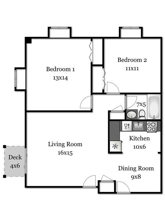 2 bed, 1 bath apartment for rent at 21 Erick Unit 23A, Mansfield — photo 12 of 12