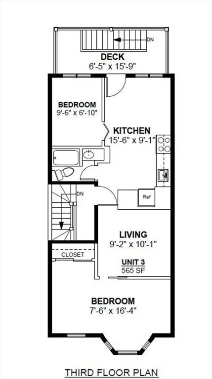 1 bed, 1 bath apartment for rent at 21 Eutaw St Unit 3, Eagle Hill — photo 6 of 7