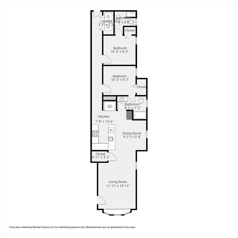 2 bed, 2 bath apartment for rent at 21 Harris St Unit 2, Ward Two — photo 15 of 15