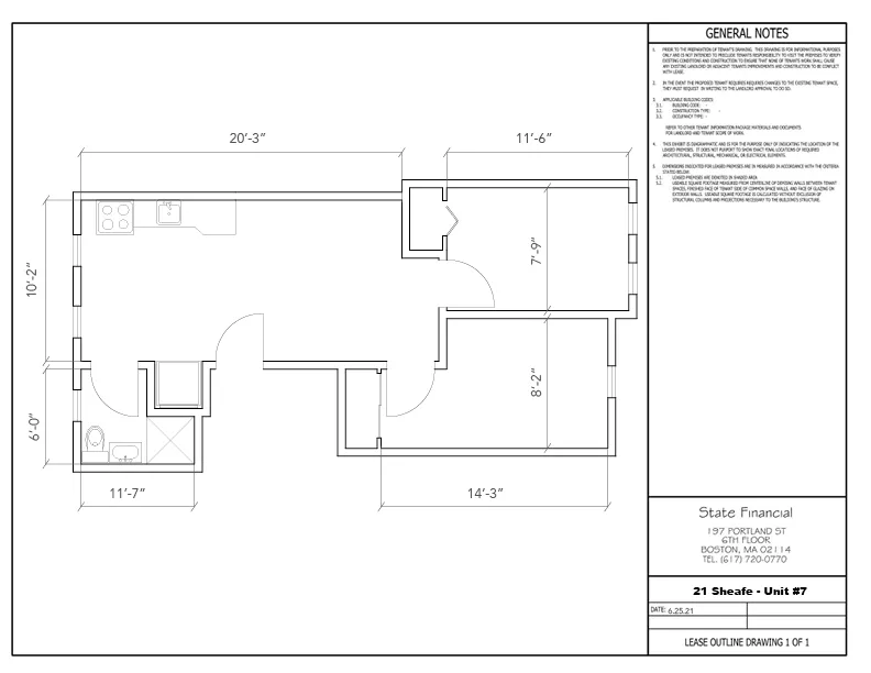 2 bed, 1 bath apartment for rent at 21 Sheafe St Unit 7, North End