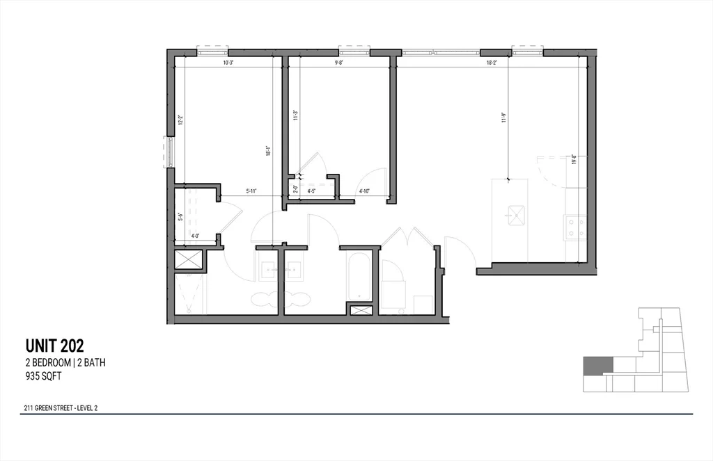 2 bed, 2 bath apartment for rent at 211 Green St Unit 202, Jamaica Plain — photo 13 of 13