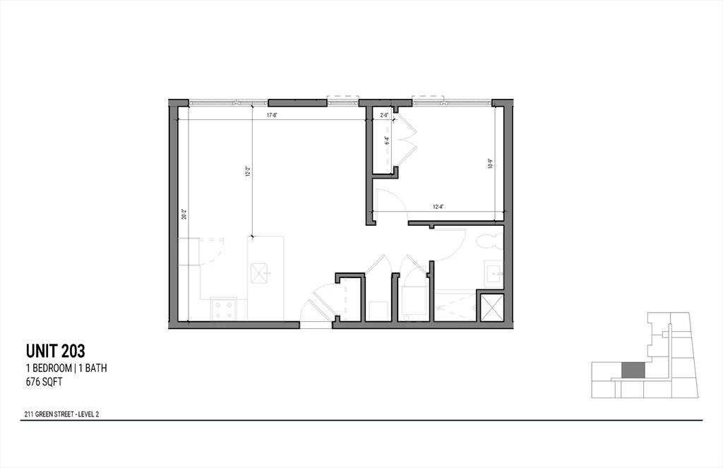 1 bed, 1 bath apartment for rent at 211 Green St Unit 203, Jamaica Plain — photo 9 of 9