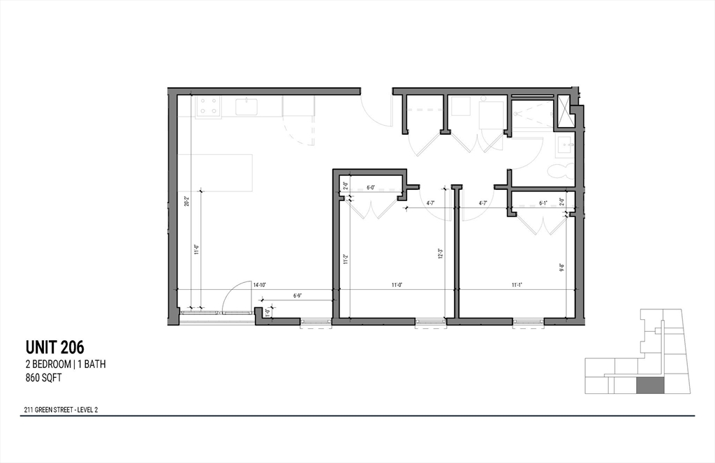 2 bed, 1 bath apartment for rent at 211 Green St Unit 206, Jamaica Plain — photo 13 of 13