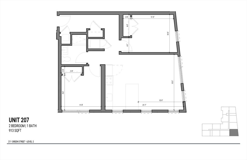 2 bed, 1 bath apartment for rent at 211 Green St Unit 207, Jamaica Plain — photo 13 of 13