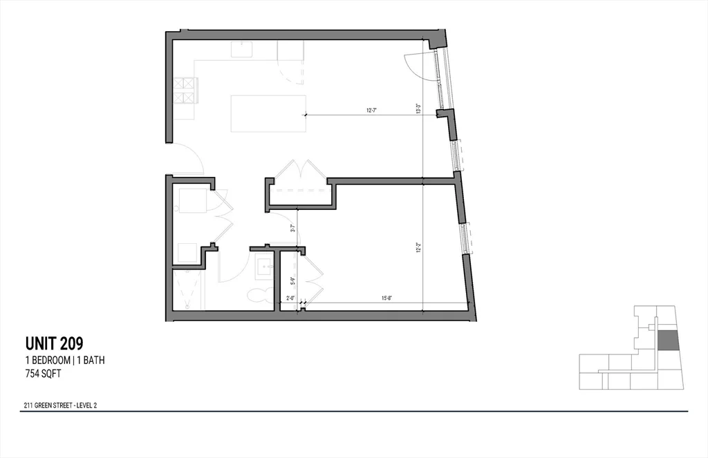 1 bed, 1 bath apartment for rent at 211 Green St Unit 209, Jamaica Plain — photo 12 of 12