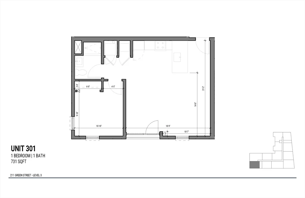 1 bed, 1 bath apartment for rent at 211 Green St Unit 301, Jamaica Plain — photo 12 of 12